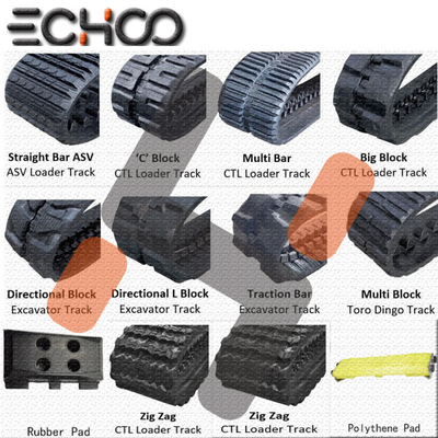 chất lượng  ECHOO Rubber Tracks For Excavators Mini Diggers , Compact Track Loader nhà máy